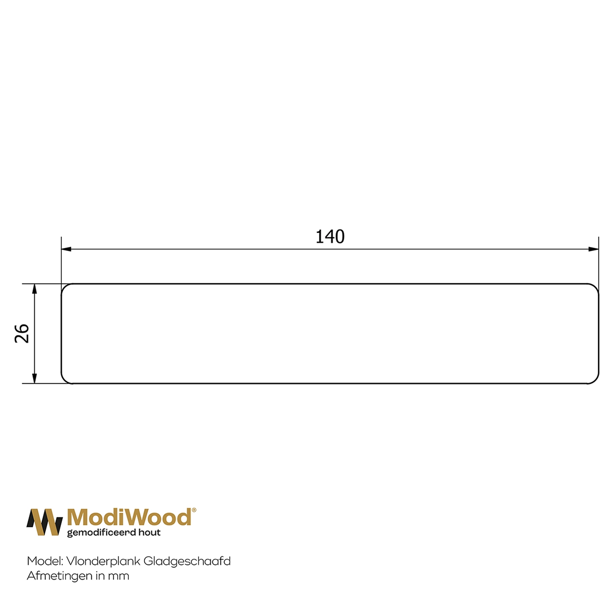 ModiWood Vlonderplank Grenen glad